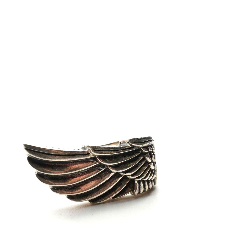 King Baby Studio Bird Wing Large Statement Ring Fine Silver .925 Size 10.5